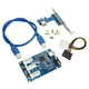 Хаб для райзерів Ewell PCI-E 1x to 3 Port 1x Hub Riser Card (EW347) - зображення 2
