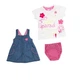 Комплект: Футболка, сарафан, трусики Losan Mc baby girls (018802804/001) Белый M3-62 см - изображение 1