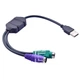 Перехідник Ewell USB 2.0 to PS/2, чорний, кабель 0,3 м (EW143) - зображення 1