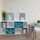 Стелаж для іграшок Scandic Kid 4 ящики 8 осередків Колір бірюзовий і сірий - зображення 1