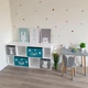 Стелаж для іграшок Scandic Kid 4 ящики 8 осередків Колір бірюзовий і сірий - зображення 3