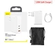 Блок питания Baseus GaN 120W Quick Charger 4.0/PD 3.0 + кабель USB-C 100W для MacBook/Huawei/Samsung/Asus/Google/Lenovo white - изображение 1