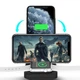 Беспроводная док-станция Fast Charger 3в1 для iPhone/Samsung/Apple Watch/AirPods черный - изображение 6
