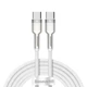 Кабель Baseus Type-C to Type-C Quick Charge 100W для iPad/Android/ПК/MacBook|2M, 5A, 100W| White - зображення 1