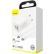 Зарядний пристрій Baseus GaN Quick Charger 45W (Type-C+USB) + кабель USB-C 60W для MacBook/iPad/iPhone/Android white - зображення 2