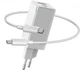 Зарядний пристрій Baseus GaN Quick Charger 45W (Type-C+USB) + кабель USB-C 60W для MacBook/iPad/iPhone/Android white - зображення 3