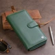 Вертикальный крупный кошелек из натуральной кожи унисекс ST Leather Зеленый молодежный для карт (bg193fash04) - изображение 9
