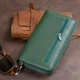 Вертикальный крупный кошелек из натуральной кожи унисекс ST Leather Зеленый молодежный для карт (bg193fash04) - изображение 10
