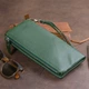 Кожаный кошелек-клатч женский ST Leather 20,8х10х2 см (acs0015270) Зеленый - изображение 7