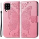 Чехол-книжка с рисунком UniCase Butterfly Pattern для Samsung Galaxy A22 (A225) / M22 (M225) - Pink - изображение 1