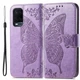 Чехол-книжка с рисунком UniCase Butterfly Pattern для OPPO A54 - Light Purple - изображение 2