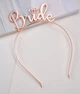 Обруч для нареченої "Bride" пластик рожеве золото (2020-301) - зображення 3
