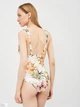 Купальник суцільний жіночий H&M 2504-8117771 42 Світло-бежевий квіти (hm03861935652) - зображення 2