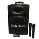 Портативна акустична колонка Su-Kam BT150A Bluetooth, акумулятор 7500 мА·год, USB, SD, FM-радіо, REC, 2 мікрофони, пульт ДК, телескопічна ручка - изображение 1