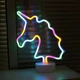 Нічник неоновий лампа Fire Rainbow єдиноріг - зображення 2