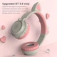 Беспроводные наушники Epik ZW-028 Bluetooth 5.0/AUX/MicroSD со светящимися кошачьими ушками для детей Grey - изображение 2