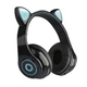 Бездротові навушники Epik KD-58 Bluetooth 5.0/AUX/MicroSD зі котячими вушками, що світяться, для дітей Black - зображення 2