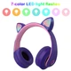Беспроводные наушники Epik KD-58 Bluetooth 5.0/AUX/MicroSD со светящимися кошачьими ушками для детей Violet - зображення 6