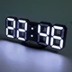 Часы электронные настольные LED с будильником и термометром Caixing CX-2218 черные с белой подсветкой - изображение 3