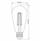 Світлодіодна лампа VIDEX Filament ST64FAD 6W E27 2200K димерна бронза - зображення 3
