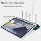 Силиконовый чехол обложка Transparent + Pencil Holder BBM1 для iPad 10 2022/2024 10,9"/iPad 11" 2025 (A16) Темно-зеленый - изображение 5