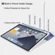 Силіконовий чохол обкладинка Transparent + Pencil Holder BBM1 для iPad 10 2022/2024 10,9"/iPad 11" 2025 (A16) Сіро-Фіолетовий - зображення 4