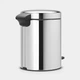 Ведро для мусора Brabantia Pedal Bin NewIcon 5 л Brilliant Steel 112621 - изображение 2