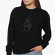 Світшот жіночий Контурний мінімалізм (Contour minimalism) (8771-1356) Чорний M - зображення 1