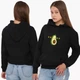 Худи женский Авокадо с гантелями желтыми (Avocado with yellow dumbbells) Черный (8921-1394) L - изображение 4