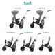 Трехколесный велосипед Kinderkraft Easytwist Platinum Grey - изображение 7