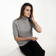 Кофта RI collection з горлом та коротким рукавом XL Сірий пастель - изображение 2