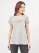 Футболка хлопковая женская Tommy Hilfiger 9563.2 L Серая - изображение 1
