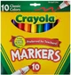 Різнокольорові фломастери Crayola Markers товста лінія 10 шт - изображение 1
