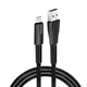 Дата кабель USB 2.0 AM to Type-C 1.0m zinc alloy + led black ColorWay (CW-CBUC035-BK) - изображение 1