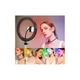 Кольцевая светодиодная RGB лампа LED Lux 33 см MJ33 с зажимом для телефона для селфи - изображение 4
