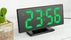 Годинник електронний LED настільний дзеркальний DS-3618L-GREEN - зображення 2