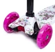 Самокат детский трехколесный MAXI Scale Scooter Flowers Roses Розы Светящиеся малиновые колеса Съемный руль от 3 до 7 лет - изображение 4