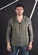Рубашка ZIBSTUDIO лён капюшон Rsp 5XL Хаки - изображение 3