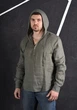 Рубашка ZIBSTUDIO лён капюшон Rsp 5XL Хаки - изображение 9