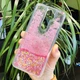 Чохол Glitter для OPPO A9 2020 бампер рідкий блиск Серце рожевий Без бренду - зображення 1