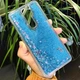 Чохол Glitter для OPPO A5 2020 бампер рідкий блиск Синій Без бренду - зображення 3
