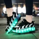 Роликовые кроссовки для девочек с LED подсветкой белые с черным на 2-х колёсах (LR 1238) 30(19см) - изображение 7