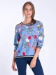 Легкий свитшот в цветочный принт Sarah Chole 11023 S (43435S) Голубой - изображение 1