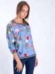 Легкий свитшот в цветочный принт Sarah Chole 11023 S (43435S) Голубой - изображение 4