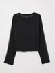 Пуловер с кружевом H&M 0675378 S (72353S) Черный - изображение 3