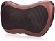 Масажна Подушка MASSAGE PILLOW Інфрачервоний роликовий масажер для шиї і спини коричнева - зображення 2