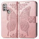 Чехол UniCase Butterfly Pattern для Motorola Moto G10 / Moto G20 / Moto G30 - Rose Gold - изображение 1