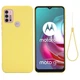 Силиконовый (TPU) чехол Deexe Silicone Case для Motorola Moto G10 / Moto G20 / Moto G30 - Yellow - изображение 2