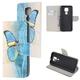 Чохол-книжка Deexe Color Wallet для Motorola Moto E7 Plus / Moto G9 Play - Blue Butterfly - зображення 6