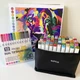Набір для скетчингу "Скетч-маркери Touch Queen 60 шт." + "Лінери Dual Tip Brush Pens 12 шт." (TQ60012) - зображення 1